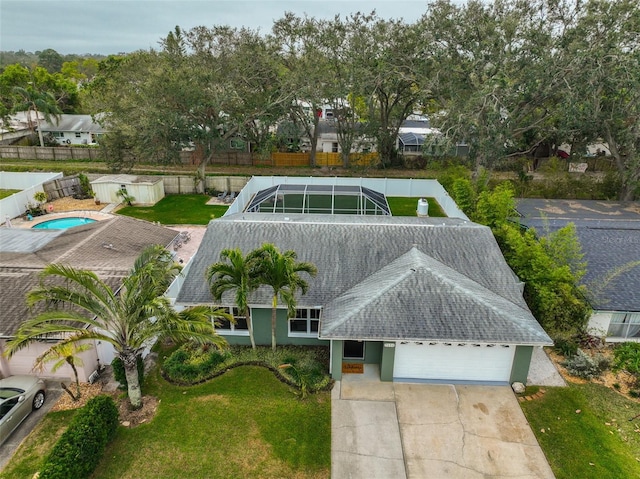 birds eye view of property