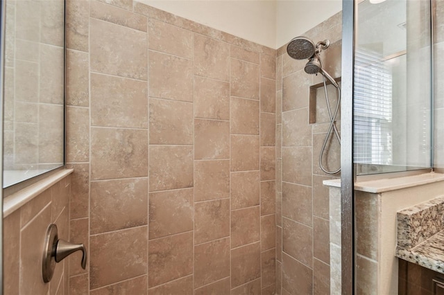 bathroom featuring a walk in shower