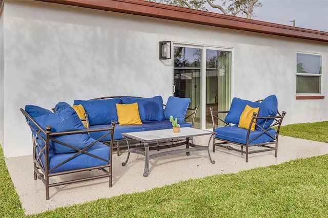 view of patio with an outdoor hangout area