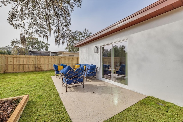 view of patio with outdoor lounge area