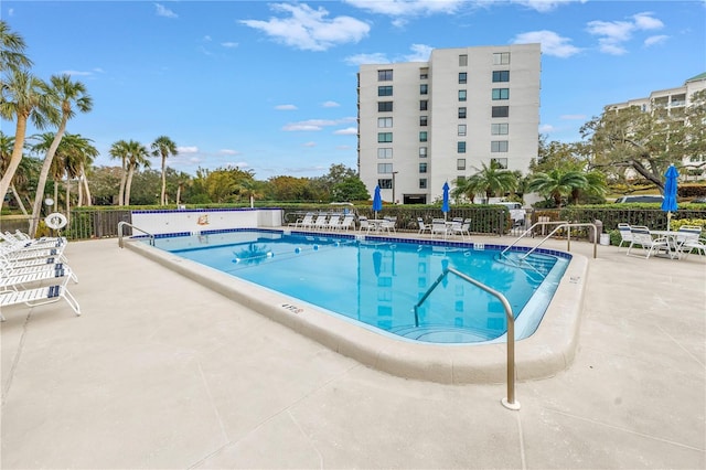 view of pool with a patio