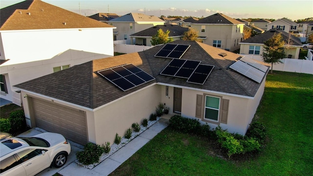 aerial view featuring a residential view