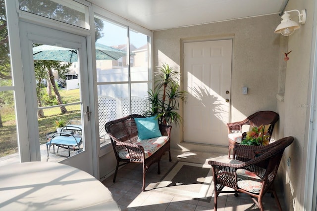 view of sunroom