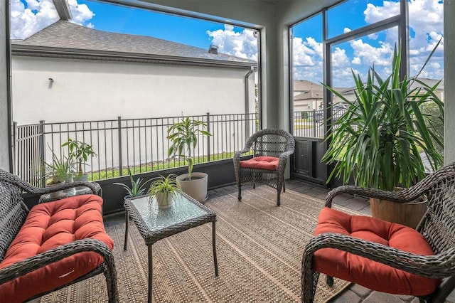 view of sunroom