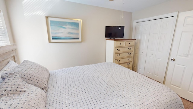 bedroom featuring a closet