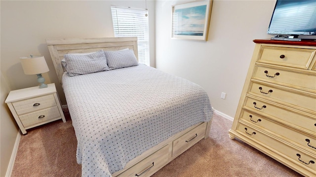 view of carpeted bedroom