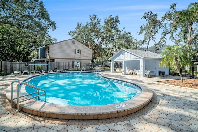 view of pool with a patio