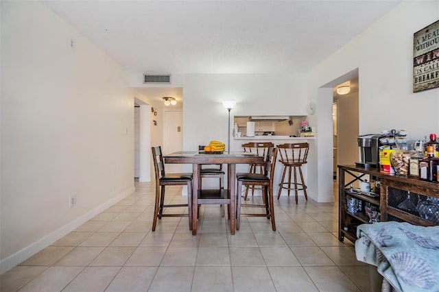 view of tiled dining space