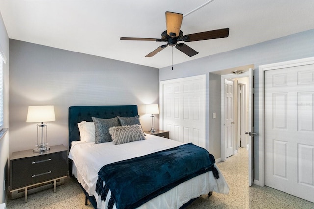 bedroom with ceiling fan