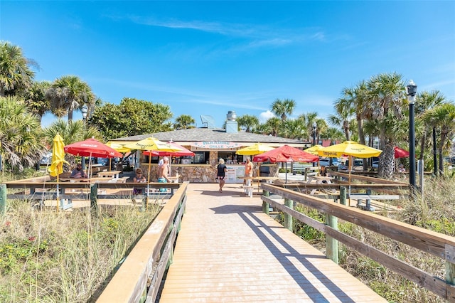 view of dock area