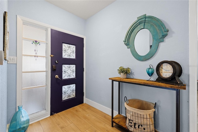 entryway featuring hardwood / wood-style flooring