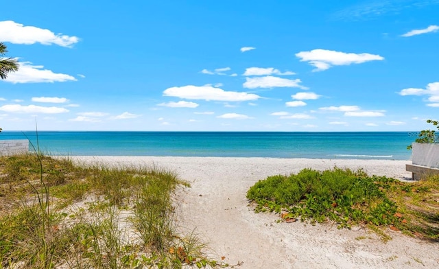 water view featuring a view of the beach