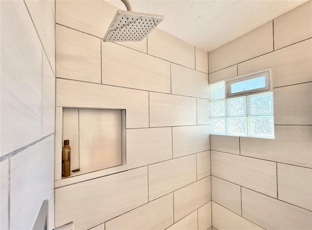 details with tiled shower