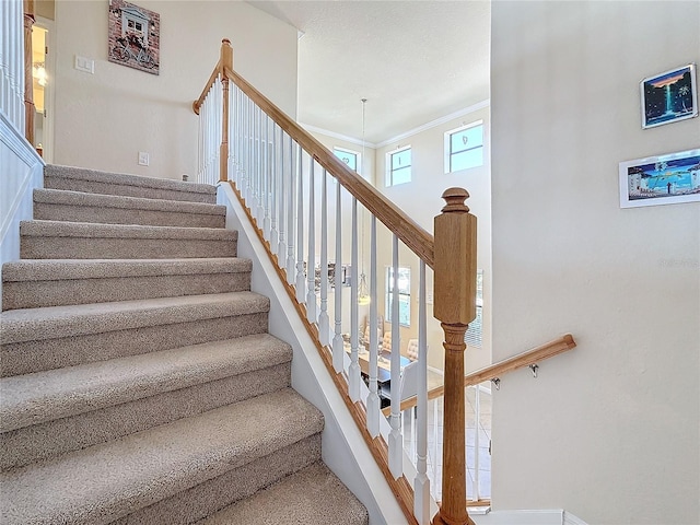 stairs with ornamental molding