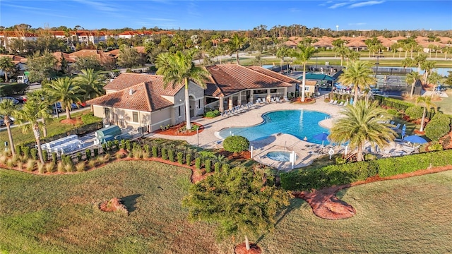 birds eye view of property