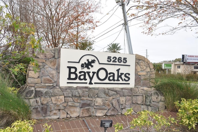 view of community sign