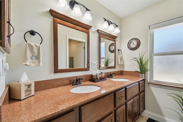 bathroom with vanity