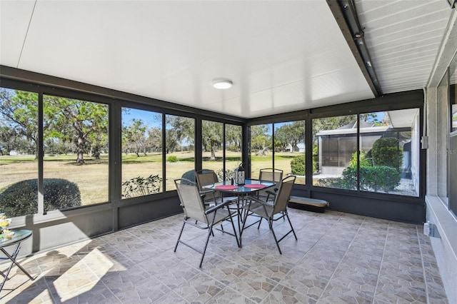 view of sunroom