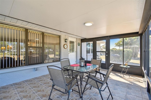 view of sunroom