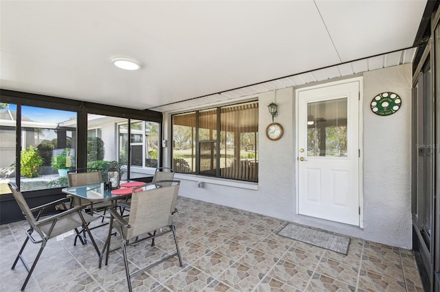 view of sunroom