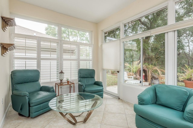 sunroom featuring a wealth of natural light