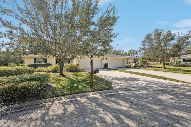 single story home featuring a garage