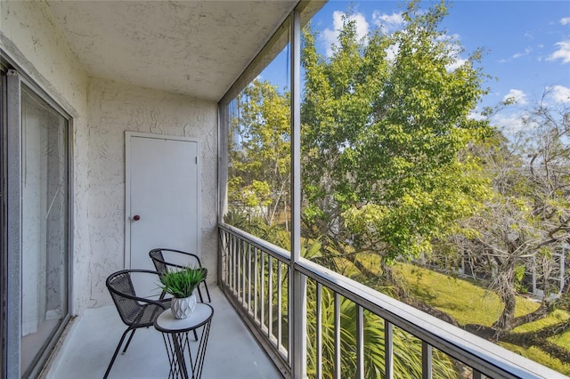 view of sunroom