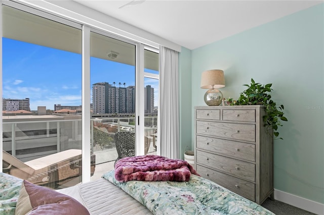 view of carpeted bedroom