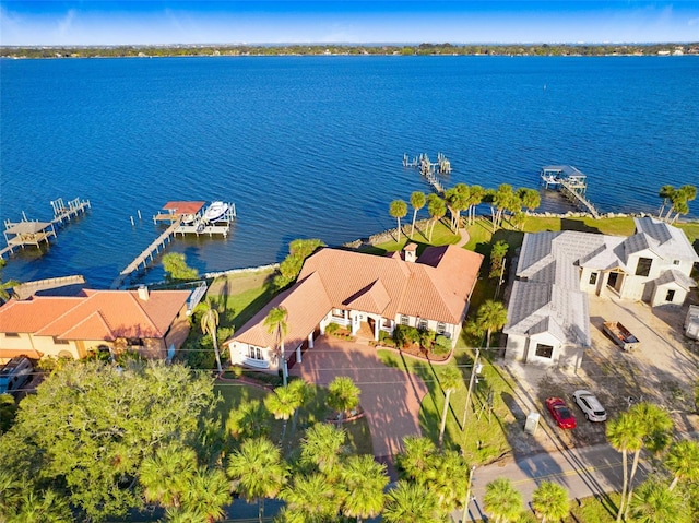 2186 Rockledge Dr, Rockledge, FL 32955 - bird's eye view featuring a water view