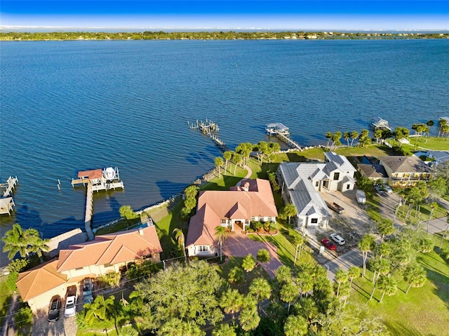 2186 Rockledge Dr, Rockledge, FL 32955 - drone / aerial view featuring a water view