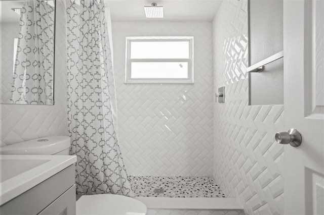 8820 Rocky Creek Dr, Tampa, FL 33615 - bathroom with vanity, tiled shower, and toilet