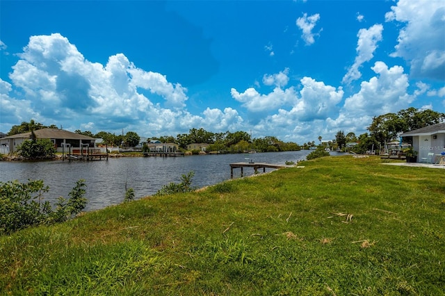 8820 Rocky Creek Dr, Tampa, FL 33615 - exterior space featuring a lawn and a water view