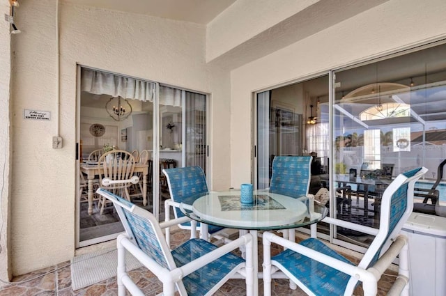 view of patio featuring outdoor dining space