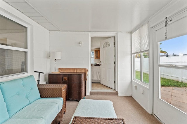 view of sunroom / solarium