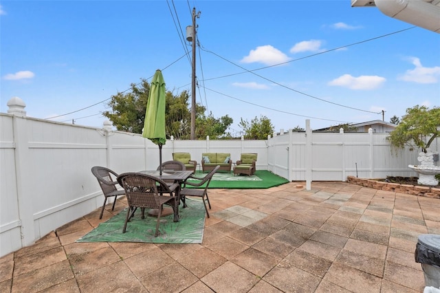 view of patio / terrace with outdoor lounge area