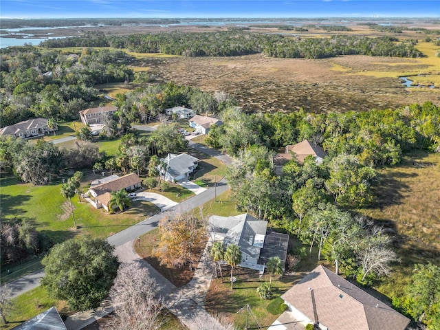 aerial view with a residential view