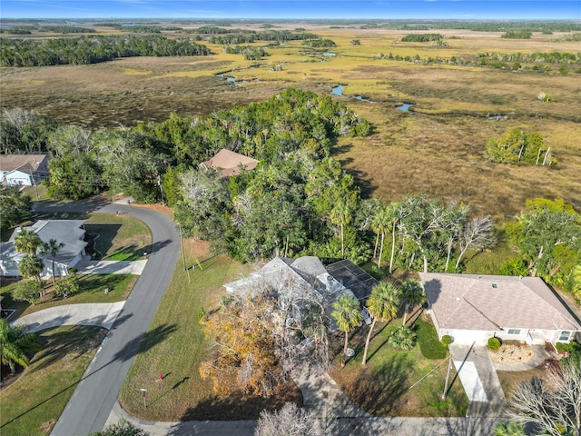 aerial view with a rural view