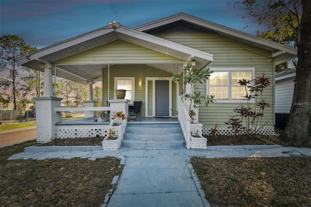 bungalow with covered porch