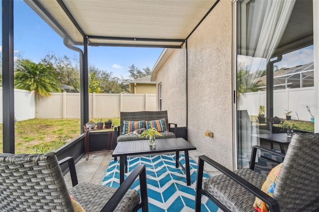 view of sunroom