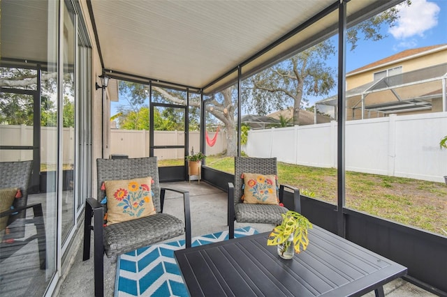 view of sunroom