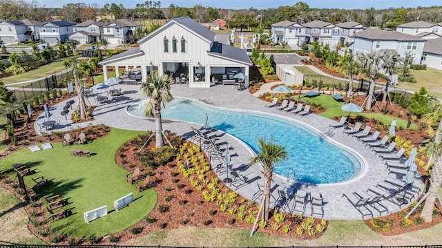 view of pool with a patio area