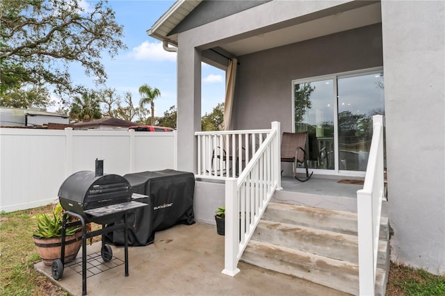 view of patio / terrace featuring area for grilling