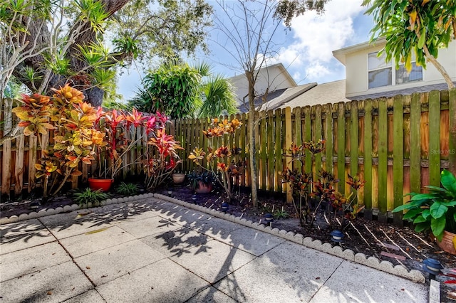 view of patio / terrace featuring fence private yard