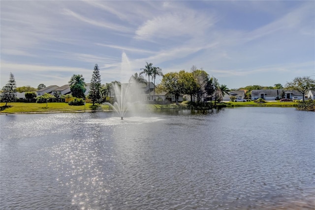 property view of water with a residential view