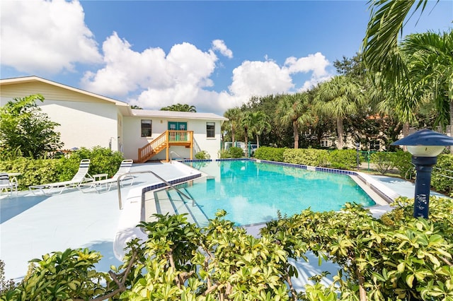 view of pool featuring a patio area