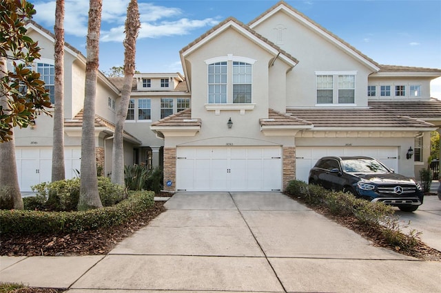 view of front facade with a garage