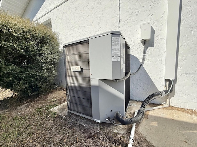 exterior details with central AC unit