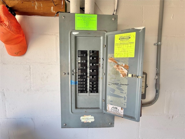 utility room featuring electric panel