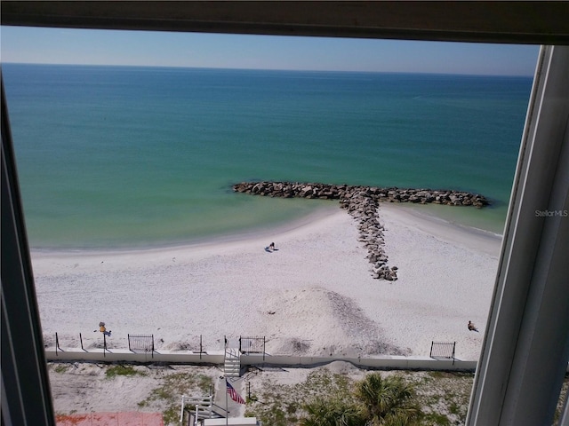 property view of water with a view of the beach