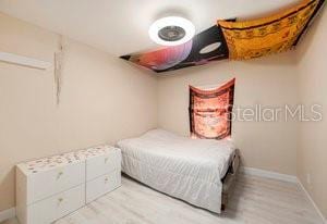 bedroom featuring light hardwood / wood-style floors